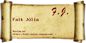 Falk Júlia névjegykártya